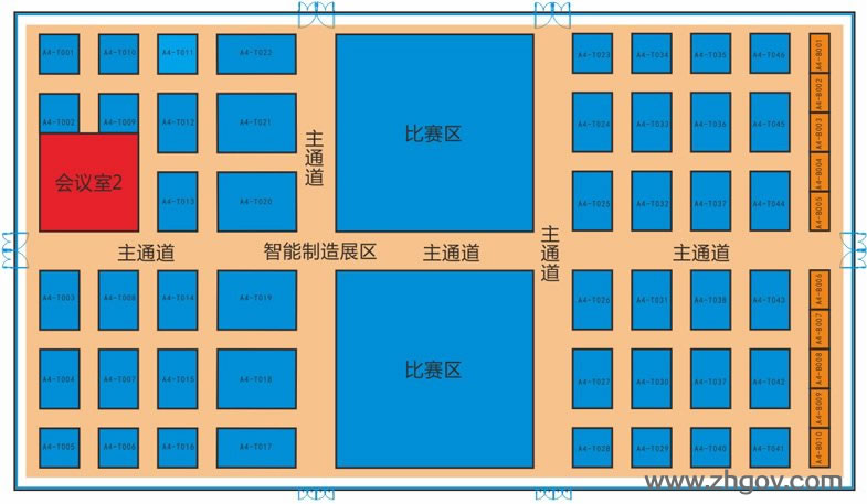 2016“互聯(lián)網(wǎng)+”博覽會(huì)展覽館：四號(hào)展覽館（智能制造展區(qū)、比賽區(qū)）